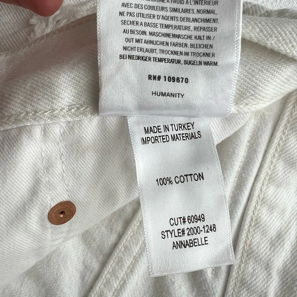 Citizens of Humanity Annabelle Long Short In White Size 27 New